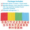 KUTOI Counting Number Blocks and Sticks | Montessori Toys for Kids Learning| Homeschool Supplies for Math manipulatives | Toddlers Educational Wooden rods with Storage Tray