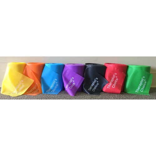 Therapist’s Choice® Professional Non-Latex Resistance Bands for Upper and Lower Body Exercise Workouts, Physical Therapy, Lower Pilates, and Rehab, 25 Yard Roll Bulk Roll (Blue-Medium)