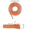 QWORK Flat Copper Braid Cable, 20ft 6mm Flat Copper Braided Ground Strap Wire, Flexible Shielding Wire Mesh, 1 Pack