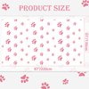 2 Pack Puppy Paw Print Tablecloth, 51x87'' Pink Plastic Disposable Table Cover for Pet Themed Party Decorations for Cat Dog Birthday Party Supplies Lets Pawty Party Supplies Pet Shower Party Decor
