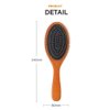 Wet Brush with Classic Wooden Handle. Detangler Hair Brush with Soft Metal Bristles & Soft Cushion Pad - Scalp Massaging Comb for Tangled and Wet Hair