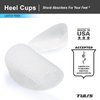 Tuli's Classic Gel Heel Cups, Cushion Insert for Shock Absorption and Plantar Fasciitis and Heel Pain Relief, Made in the USA, 1 Pair, Regular