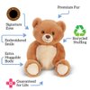 Vermont Teddy Bear Brown Teddy Bear – Cuddly Stuffed Animals, Cuddle Chunk, Honey, 15 inch