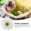 Beaupretty 12pcs Sunflower Hair Clips Daisy Flower Barrette Hawaiian Beach Alligator Hair Clips Headpiece Hairpin Brooches for Women Girls Summer Hair Accessories White