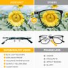 AQWANO Rimless Computer Reading Glasses Women Fashion Designer Blue Light Blocking with UV400 Protect Clear Lens Pattern Frame Ladies Readers,1.0
