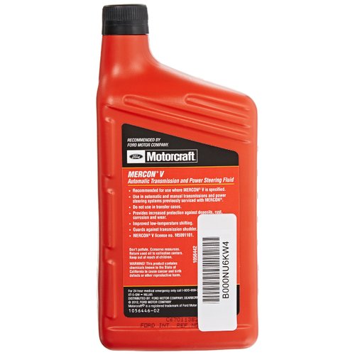 Ford Genuine XT-5-QM MERCON-V Automatic Transmission and Power Steering Fluid - 1 Quart, 32 Fl Oz (Pack of 1)