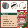YOSOMK Christmas Press on Nails Medium Square Fake Nails with Snowflake and Gingerbread Man Designs Matte Full Cover False Nails Cute Red Glue on Acrylic Nails for Women and Girls
