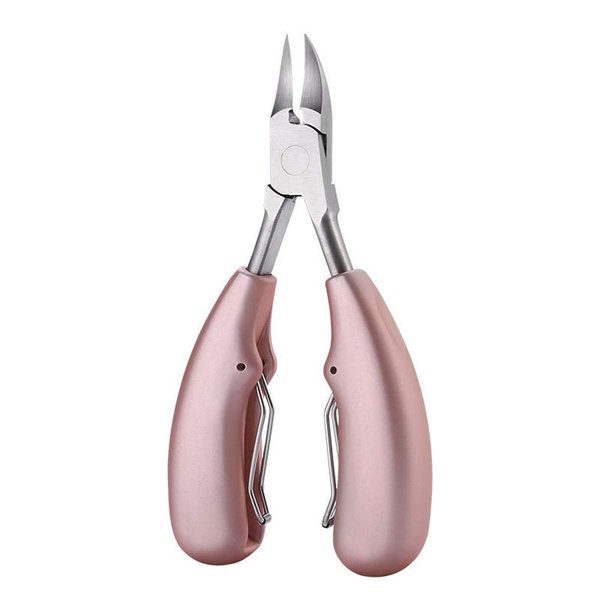 JISTL Nail Clippers for Ingrown/Thick Toenail Surgical Grade Stainless Steel Sharp Blades with Soft Ergonomic Handles for Easy Grip Best Nail Clipper & Pedicure Tool (Rose Gold)