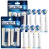 Professional White Replacement Brush Heads w/ 3D Whitening, Compatible with Oralb Braun Electric Toothbrush- 8 Pro Style- Fits The Oral-B Kids Care 1000 Etc.