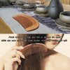 AKOAK 1 Pack Peach Comb, Wooden Fine Tooth Comb, Anti-static Hand Carved Pattern Pocket Size Travel Beard Comb, Hair Massage Tool Care Accessories, Suitable for Women, Men, Children