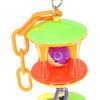 Bonka Bird Toys 2181 Duo Ball Swivel 13" x 3", Medium Parrot Puzzle Tug Cage Toy, African Grey, Conure, Quaker, and Similar Sized Birds