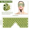 SATINIOR Jade Eye Mask Stone Eye Mask Hot or Cold Using Jade Mask Green Jade Facial Eyes Sleeping Mask Relief Eye Cover for Women Men Soothing, Cooling and Relieving