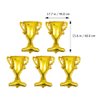 ABOOFAN 5Pcs Gold Foil Balloons Trophy Mylar Balloons for Basketball Football Soccer Anniversary Birthday Party Decor Supplies