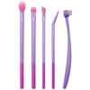 Real Techniques Eye Love Drama Makeup Brush Kit, Professional Eye Brush Set, Soft, Synthetic Bristles, Cosmetic Brushes For Eyeshadow, Eyebrow, Blending, Brows, and Eyelashes, 5 Piece Set