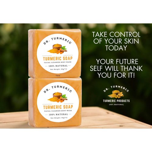 Turmeric Soap Bar | Face & Body Cleanser | Fades Dark Spots | Fights Acne | Reduces Skin Tags | Moisturizing | Lathering | Evens Skin Tone | Brightening (3 count pack of 1)