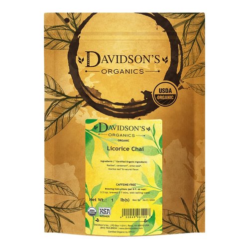 Davidson's Organics, Licorice Chai, Loose Leaf Tea, 16-Ounce Bag