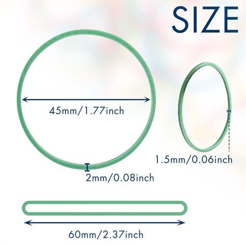 LotFancy Multicolor Rubber Bands, 600PCS 1.77” (45mm) Elastic Durable Stretchy Colorful Rubber Bands for Tie Dye, Office Supplies