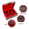 Haxtec Mystery Metal DND Dice Set with Wood Dice Case DND Gifts for Players Men Dual-Purpose Wooden Dice Box with Metal D&D Dice Set TTRPG Accessories