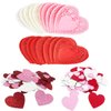 QINGQIU Valentines Day Crafts Set with 100 Heart Doilies, 4 Bags Foam Heart Stickers for Valentines Day Decor Kids Decoration Gifts Party Supplies