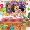 Princess Rapunzel Backdrop for Birthday Party Decorations Yellow Background for Party Cake Table Decorations Tangled Theme Banner 5x3ft
