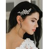 SWEETV Rhinestone Bride Wedding Hair clip Silver Crystal Bridal Hair comb Sparkly Hair Piece Gem Hair Accessories for Women/Girls & Brides/Bridesmaids