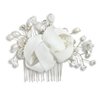 Flower Girl Pearl & Rhinestone Jeweled Girl's One Size Petite Decorative Hair Comb