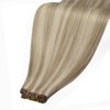Full Shine Sew In Weft Hair Extensions Human Hair Color Golden Blonde Highlighted Medium Blonde Hair Hand Tied Weft Extensions Invisible Hair Extension 18 Inch Genius Weft Hair Extensions Human Hair