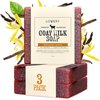 Christmas Gifts, (3Pack) Goat Milk Soap Handmade Made in USA with Organic Shea Butter Moroccan Vanilla Scent - Goats Milk Soap Bar, All Natural Soap Bar Made with Organic Goat Milk, 3 Pack, Net 15oz.