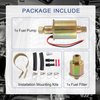 Universal Electric Fuel Pump E8012S Low Pressure 5-9 PSI 12V Inline Transfer Diesel Fuel Pump Replacement For Gasoline Diesel Carburetor Engine With Installation Kit 30 GPH 5/16 Inch P60430 FD0002