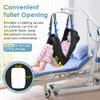 Patient Lift Sling for Hoyer Home Use Elderly Bedridden Patient Lift Assist Aid Medical Toileting Sling Devices Full Body Elevation Lifter for Adults Sit to Stand Positioning Transfer Belt (Black)
