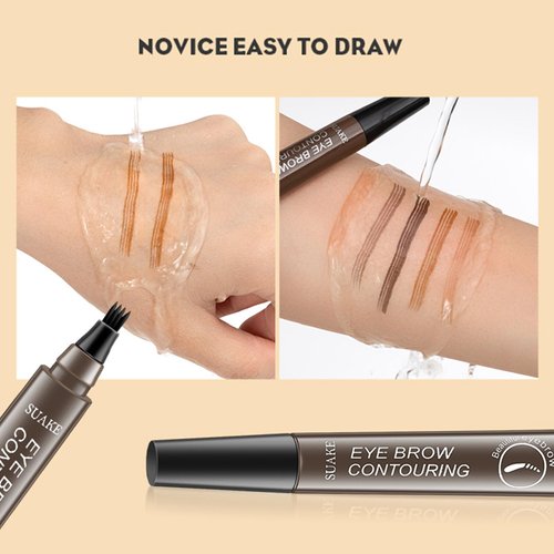 Eyebrow Pencil Microblading Eyebrow Pen Instant Lift Brow Pencil 4 Fork Tip Waterproof Eyebrow Pencil Fills Brows Makeup All-Day Natural Makeup Effect