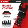 EZARC Japanese Tooth Oscillating Saw Blade, 5PCS Arc Edge Oscillating Multitool Blades Clean Cut for Wood, Plastic