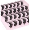 False Eyelashes Russian Strip Lashes Fluffy Fake Eyelashes Extension D Curl Wispy Handmade Soft Reusable 14 Pairs Lashes Pack