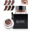 Eyebrow Pomade Waterproof, Tinted Brow Gel Cream with Brush, High-pigmented 24 Hour Wear, Smudge Proof &Sweat-proof, Super Creamy Eyebrow Pomade Filling & Shaping Brows for Women - Soft Brown