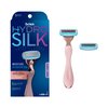 Schick Hydro Silk Rose Gold Metal Razor for Women | Womens Razors, Travel Razor, 5-Blade Razors for Women | 1 Handle & 2 Razor Refills