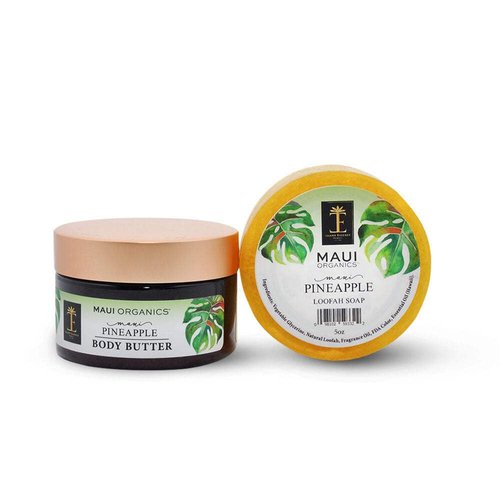 Maui Organics Body Butter & Loofah Soap Duo - Maui Pineapple Maui Pineapple
