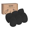Opaz 6 Pcs Black Makeup Sponge Blender Set Non-latex Beauty Foundation Blending Edgeless Flawless Liquid, Cream, and Powder applicator sponges Puff set case