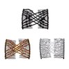 LOVEF 3Pcs Magic Hair Comb Ladies Bead Stretchy Women Hair Combs Professional Double Magic Slide Metal Comb Clip Hairpins