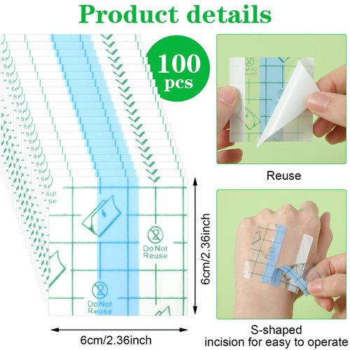 YBEATY 100 Pieces Makeup Hand Palette Single Use Makeup Mixing Palette Disposable Professional Foundation Mixing Tray Adhesive Artist Must Haves Waterproof Makeup Tape for Women Girl Cosmetic