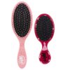 Wet Brush Original Detangler Brush Kit - Belle, Princess 4-Piece Set - All Hair Types - Ultra-Soft Bristles - for Women and Girls - 2 Brushes and 2 Clips