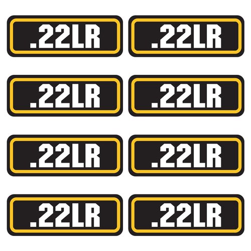 22LR Ammo Can Stickers, Waterproof Ammo Box Organizer Sticker Pack, Durable Ammo Can Labels - Ammo Storage Box Vinyl Sticker Set, Ammo Can Organizer Label Sticker - Pack of 8