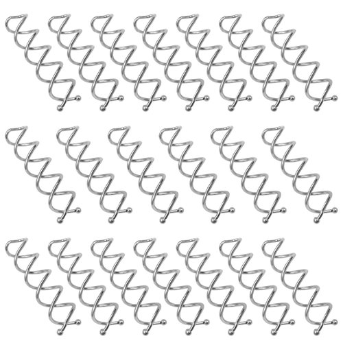 TUUXI 20 pcs Spiral Bobby Hair Pins Silver Hair Screws Hair Twister Hair Accessories for Women Fast Bun Thick Hair Style