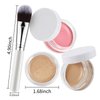 AFGHOUZ Cream Blush Contour Highlighter Palette, Bronzer Face Illuminator Kit With Brush, Contour Kit For Eyes, Cheeks And Lips