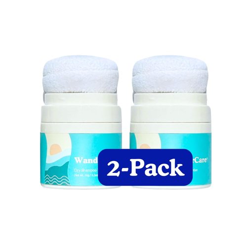 WanderCare Dry Shampoo Volume Powder | Natural, Travel Size, Eco-friendly | 2-Pack | Non-Aerosol | All Hair Types | USA-Made | Refreshes, Volumizes | Up to 200 uses