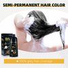 BELEZALIB Black Hair Dye Shampoo for Gray Hair, Instant 3-in-1 Color Shampoo for Women and Men, Herbal Ingredients, 100% Grey Coverage, 500ML