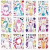 24 Sheets Unicorn Stickers Make a Face Stickers for Kids DIY Unicorn Sticker Sheet for Girls Children Unicorn Birthday Party Favors Exchange Gifts