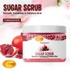 SPA REDI – Sugar Body Scrub, Pomegranate, 16 Oz, Exfoliating, Moisturizing, Hydrating and Nourishing, Glow, Polish, Smooth and Fresh Skin - Body Exfoliator