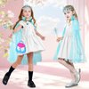 Princess Dress Up for Kid 3 4 5 6 Years Old,Toddler Girls Toys Princess Cape Set for Girls Ages 3-8 4-7,Pretend Play Fairy Dress Party Costume Gifts for Birthday,Christmas,Thanksgiving & Role Play