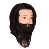HairZtar 100% Human Hair Male Mannequin Head Hairdresser Training Head Manikin Cosmetology Doll Head (JAYDEN)