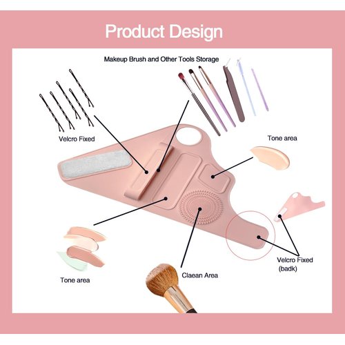 Silicone Hand Makeup Tool for Holding Cosmetic Pen Mixing Palette for Liquid Foundation Makeup Powder 2024 New Palette for Makeup Lovers and Professionals